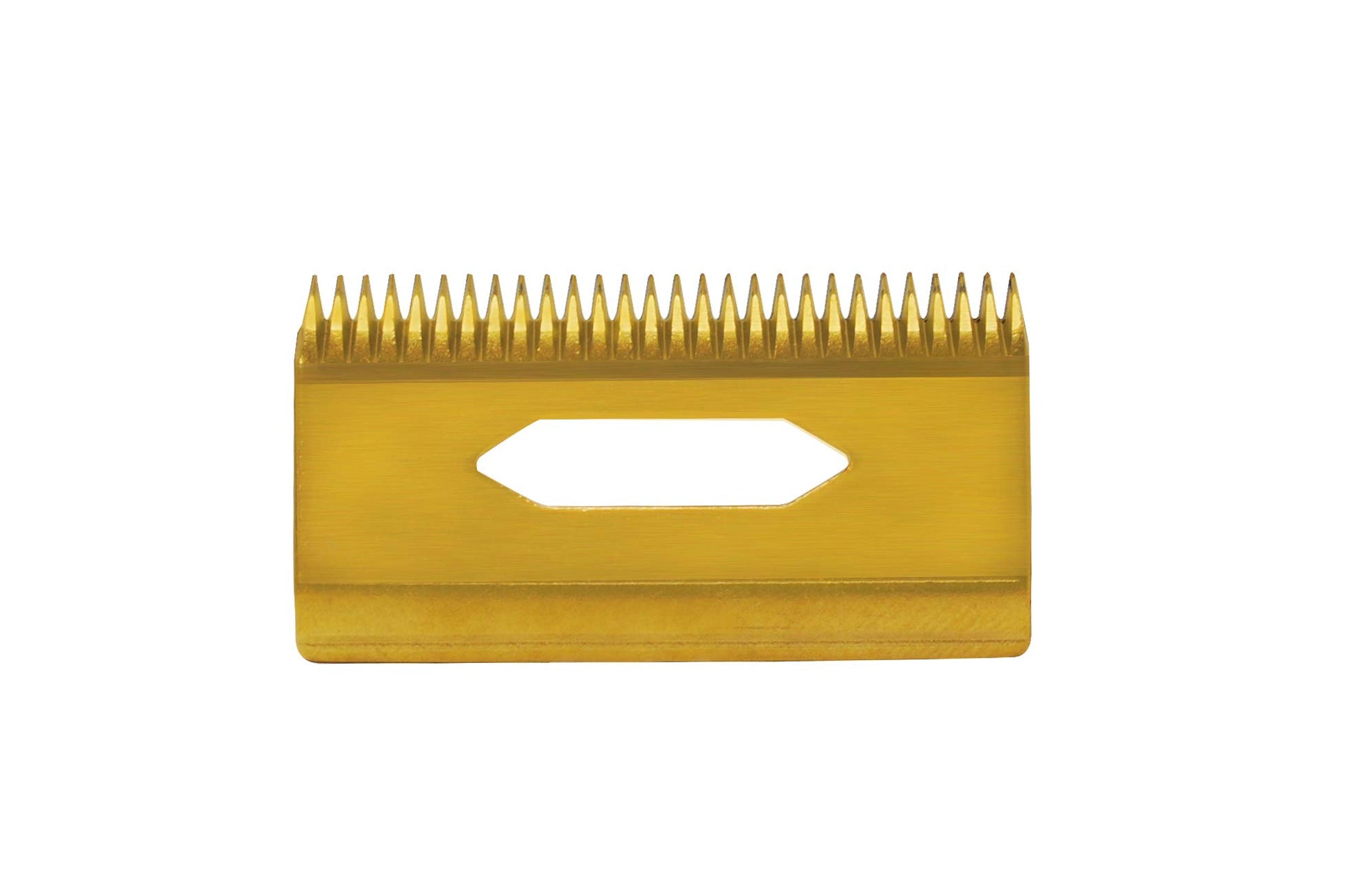 Goldenrod GAMMA+ Replacement Fixed Black Diamond Carbon DLC Taper Hair Clipper Blade with Moving Gold Titanium Deep Tooth Cutter Set