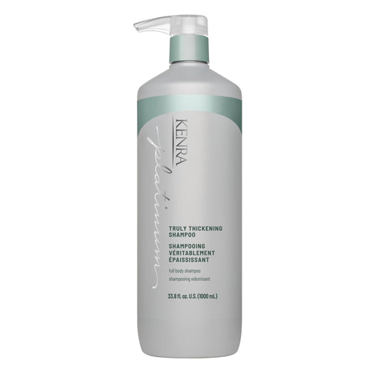 Gray Kenra Platinum Truly Thickening Shampoo | Volumizing + Fuller-Looking Hair | Adds Body | Lightweight | for Fine & Thin Hair | Sulfate Free | Color Safe 33.8oz