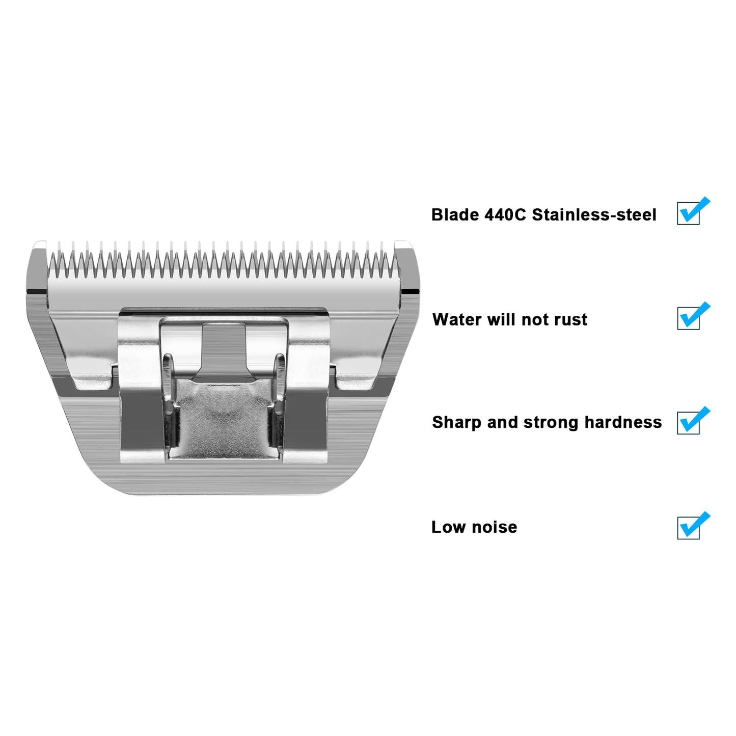 White Smoke Newbulu Sizi 10W Dog Grooming Clipper Replacement Blades, Compatible with Ainds, Oster A5, Wahl Km10 and Other Series Clippers, Blade Size-10W Cut Length 1/16"(1.5mm)