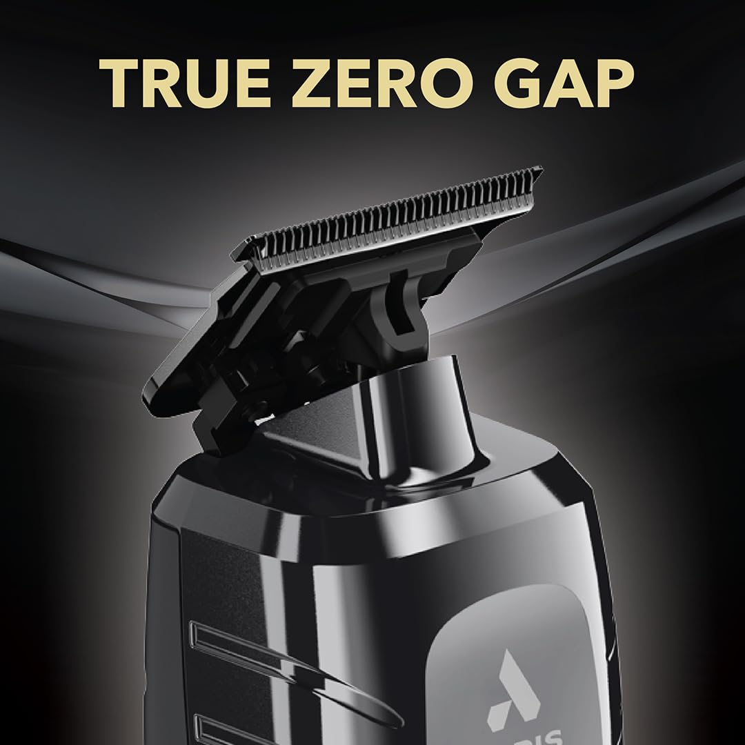 Black Andis 562627 GTX-EXO II Professional Cordless Lithium-ion Electric Beard & Hair Trimmer with Charging Stand, Black Chrome