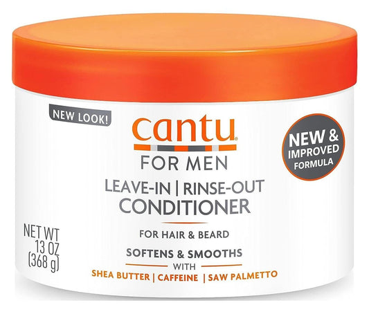 White Smoke Cantu Mens Leave-In/Rinse-Out Conditioner 13 Ounce Jar (Pack of 3)