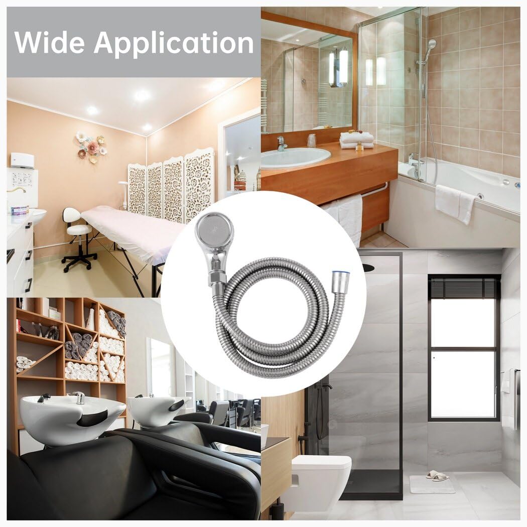 White Smoke Homaisson Beauty Salon Shampoo Sink Bowl Faucet and Sprayer Kit, Leak-Proof Shampoo Bed Faucet with Metal Hose, Hot and Cold Mixer Tap Sprayer Set for Hair Beauty Salon