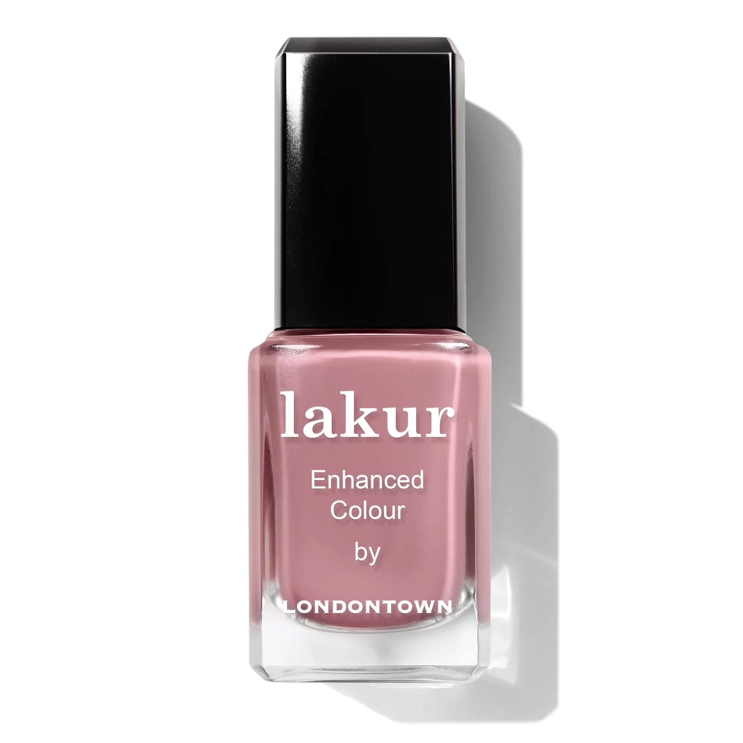 Black LONDONTOWN Lakur Nail Polish – Nude & Brown Shades, Long-Lasting, Streak-Free, Chip-Resistant | 21+ Free Non-Toxic Vegan Nail Color, Strengthens & Hydrates Nails, 0.4 Fl Oz - Crowning Crumpet