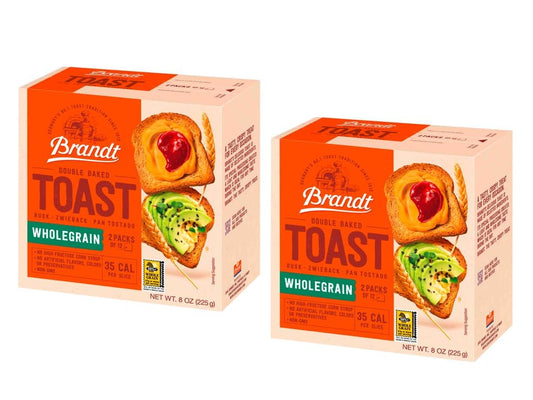 White Smoke Brandt Toast, Zwieback, Rusk, Double Baked, 8 Ounces (pack of 2, Whole Grain)