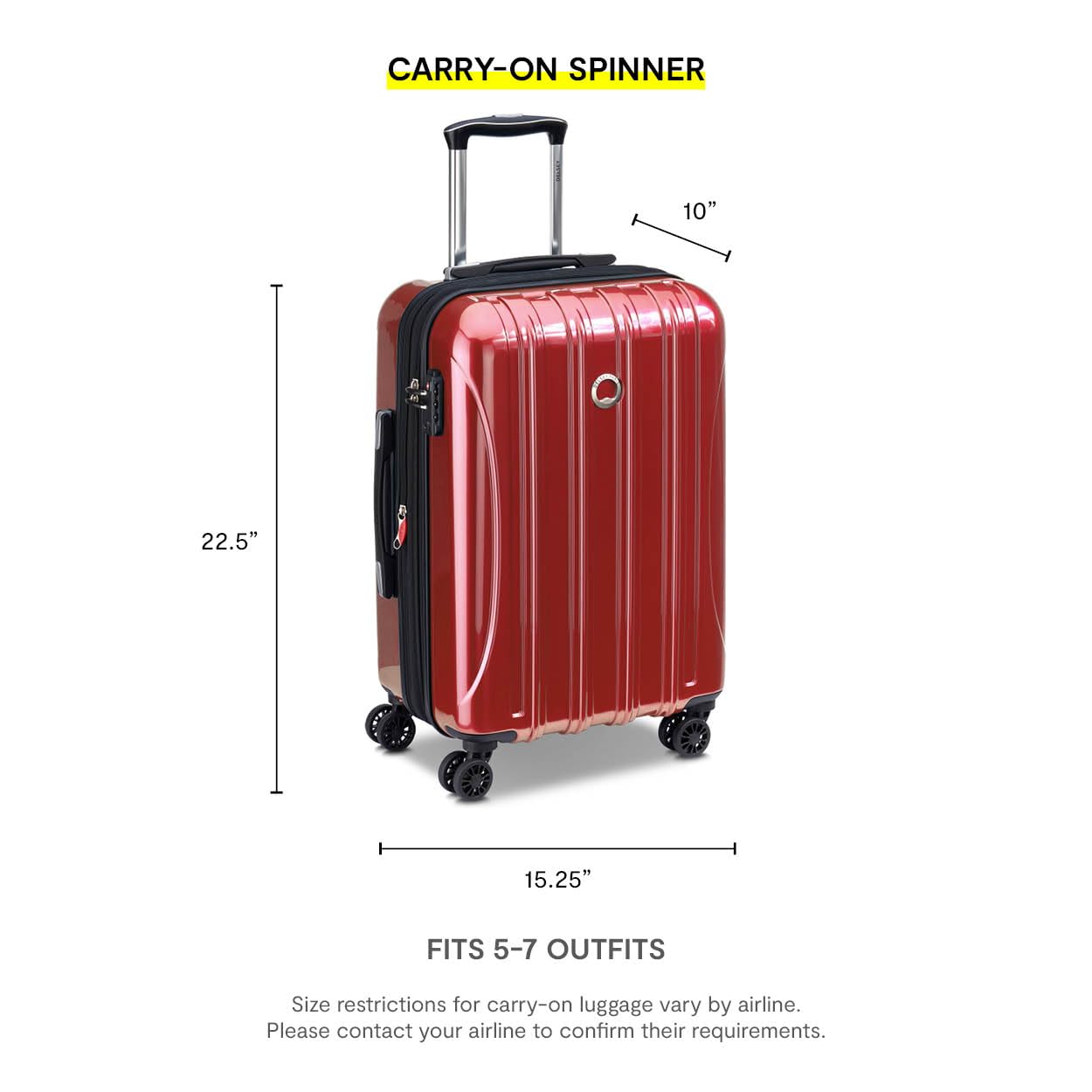 White Smoke DELSEY PARIS Helium Aero Hardside Expandable Luggage with Spinner Wheels, Peony Pink, Carry-On Plus 21 Inch