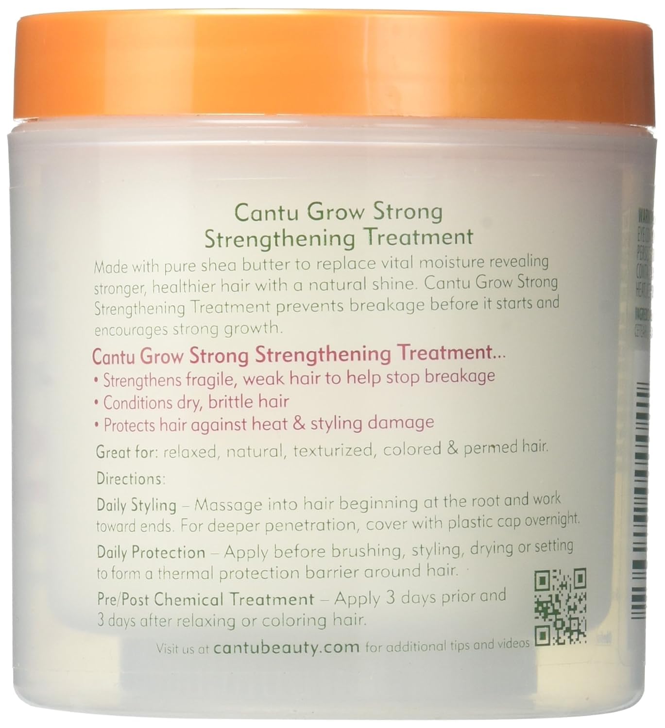 Antique White Cantu Grow Strong Strengthening Treatment, 6.1 oz (Pack of 4)