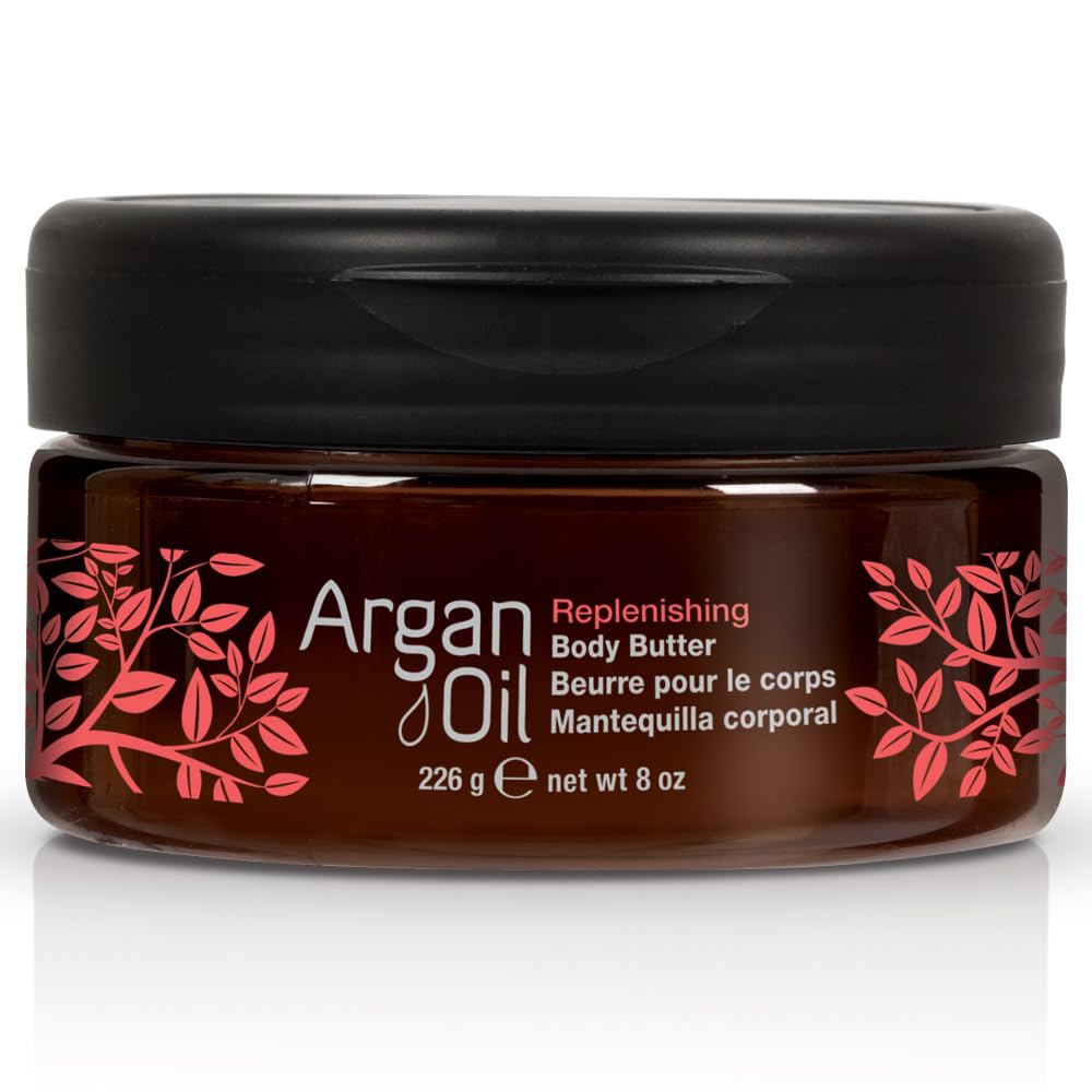 Black Body Drench Argan Oil Skin Moisturizer, Body Butter, Deeply Hydrating Body Cream for Dry Skin, Nourishing Moisturizer with Argan Oil for Soft, Smooth Skin, Luxurious Skincare, 8 oz, 1-Pack