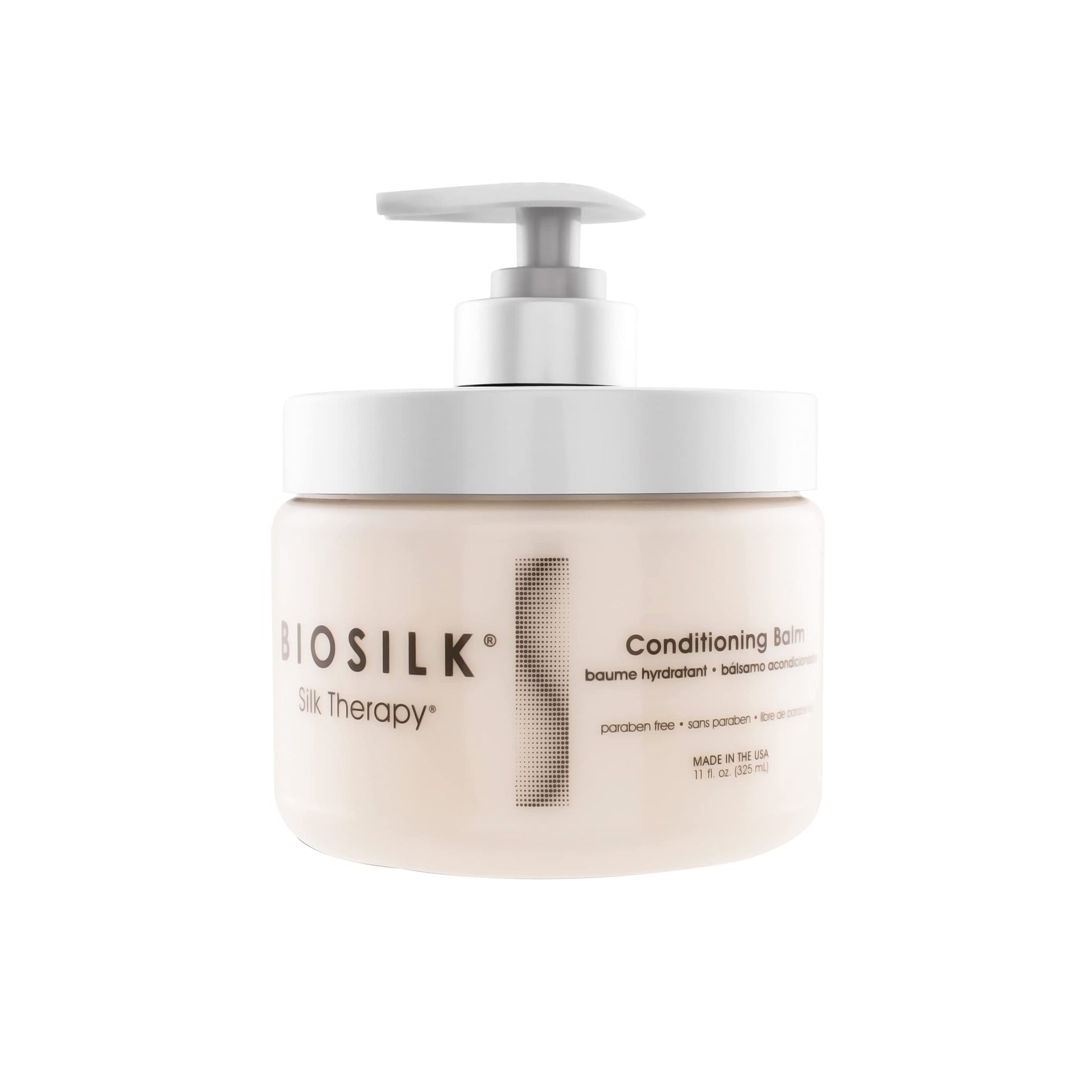 White Smoke BioSilk Silk Therapy Conditioning Balm, Restores Shine & Smoothness, Deep Conditioning Treatment, Sulfate, Paraben & Cruelty-Free, 11 Oz
