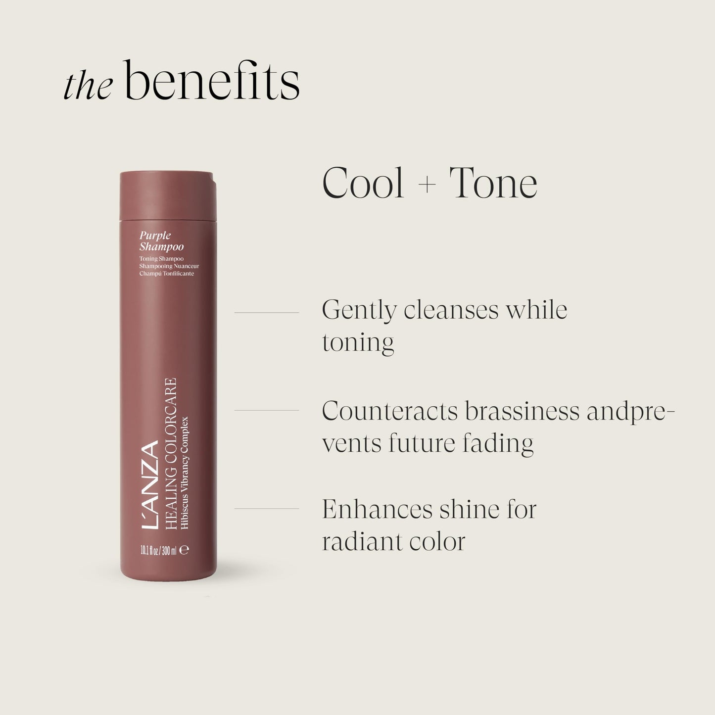 Lavender L’ANZA Healing ColorCare Silver Brightening Shampoo, for Silver, Gray, White, Blonde & Highlighted Hair - Boosts Shine and Brightness while Healing, Controls Unwanted Warm Tones (33.8 Fl Oz)