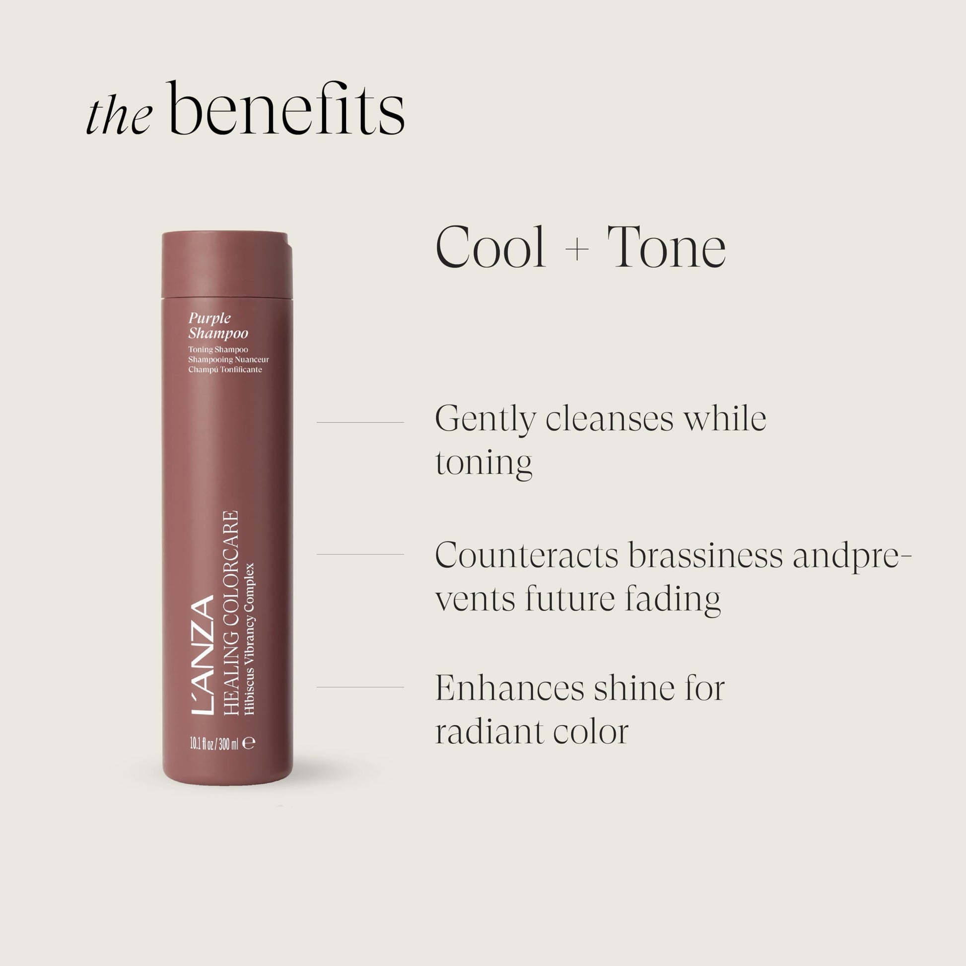 Lavender L’ANZA Healing ColorCare Silver Brightening Shampoo, for Silver, Gray, White, Blonde & Highlighted Hair - Boosts Shine and Brightness while Healing, Controls Unwanted Warm Tones (33.8 Fl Oz)