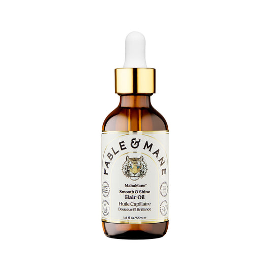White Smoke Fable and Mane MahaMane Smooth & Shine Hair Serum - Protective Oil Treatment for Dry, Damaged Hair. 1.8FL oz