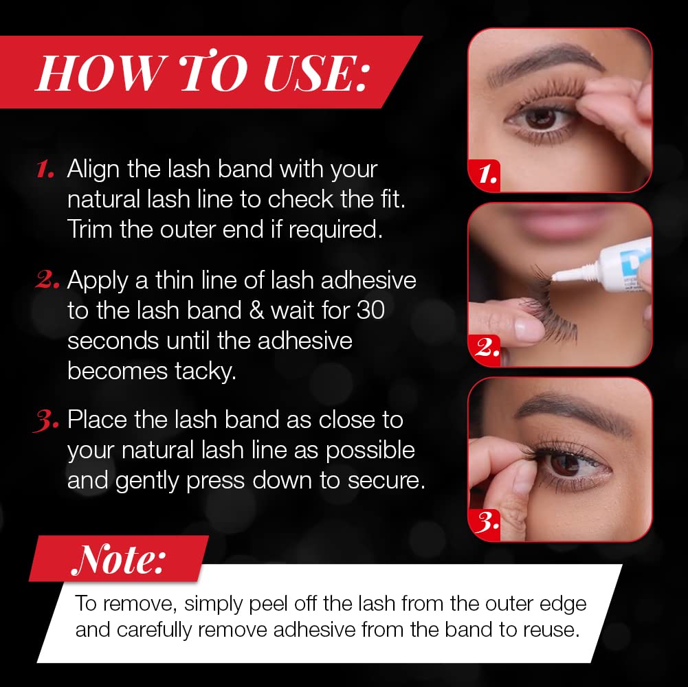 Black Ardell Demi Wispies False Eyelashes Multipack – Natural Lashes Wispy with Invisiband for Lightweight Comfort, 6 Pairs, 2 Pack