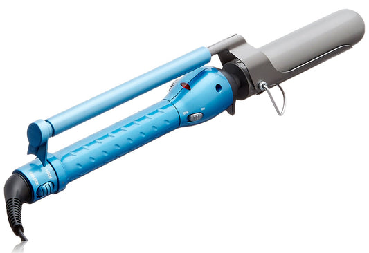 White Smoke BaBylissPRO Nano Titanium 1 1/4 inch Curling Iron for Loose Curls & Beach Waves, Marcel Professional Hair Curler for All Hair Types
