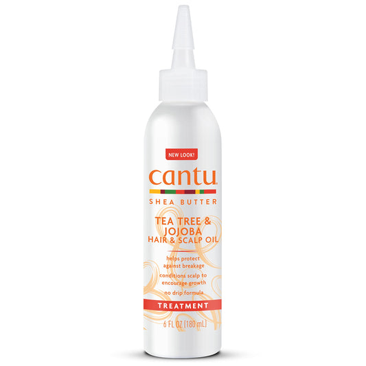 White Smoke Cantu Tea Tree & Jojoba Hair & Scalp Oil with Shea Butter, 6 fl oz