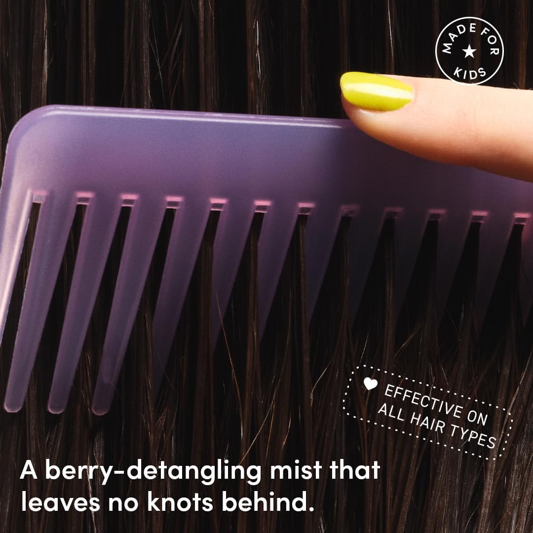 Black Evereden Kids Detangler Spray: 4-in-1 Leave-In Hair Spray | Detangle, Moisturize & Fight Frizz | Easily Tackle Even the Toughest Knots | Clean & Vegan All types of Hair Product for Kids