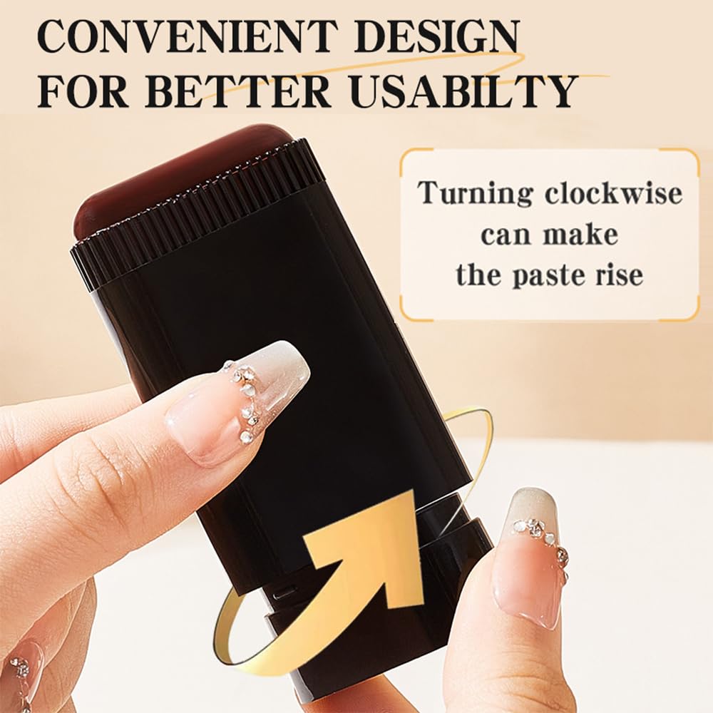 Antique White 2Pack Root-Touch-Up Hair Color Stick with Built -in Comb – Instant Waterproof Brown Dye for Gray Coverage, Sweat-Proof Long-Lasting, Travel-Friendly Dye Pen for Women & Men (02#Brownish Black)