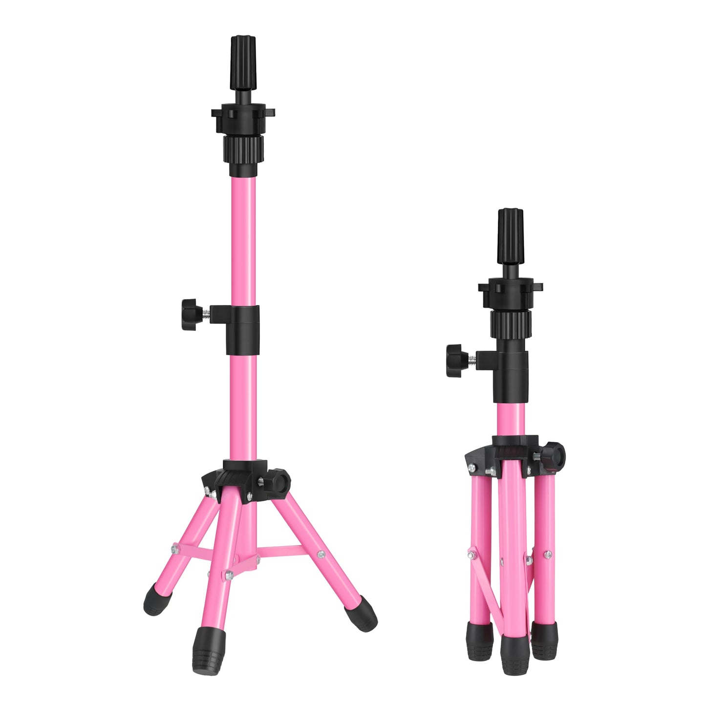 White Smoke AliLeader 25 Inch Mannequin Head Stand Tripod for Mannequin Head Wig Stand Tripod Wig Head Stand for Training Heads and Canvas Block Head (Mannequin Head Not Included,Pink)