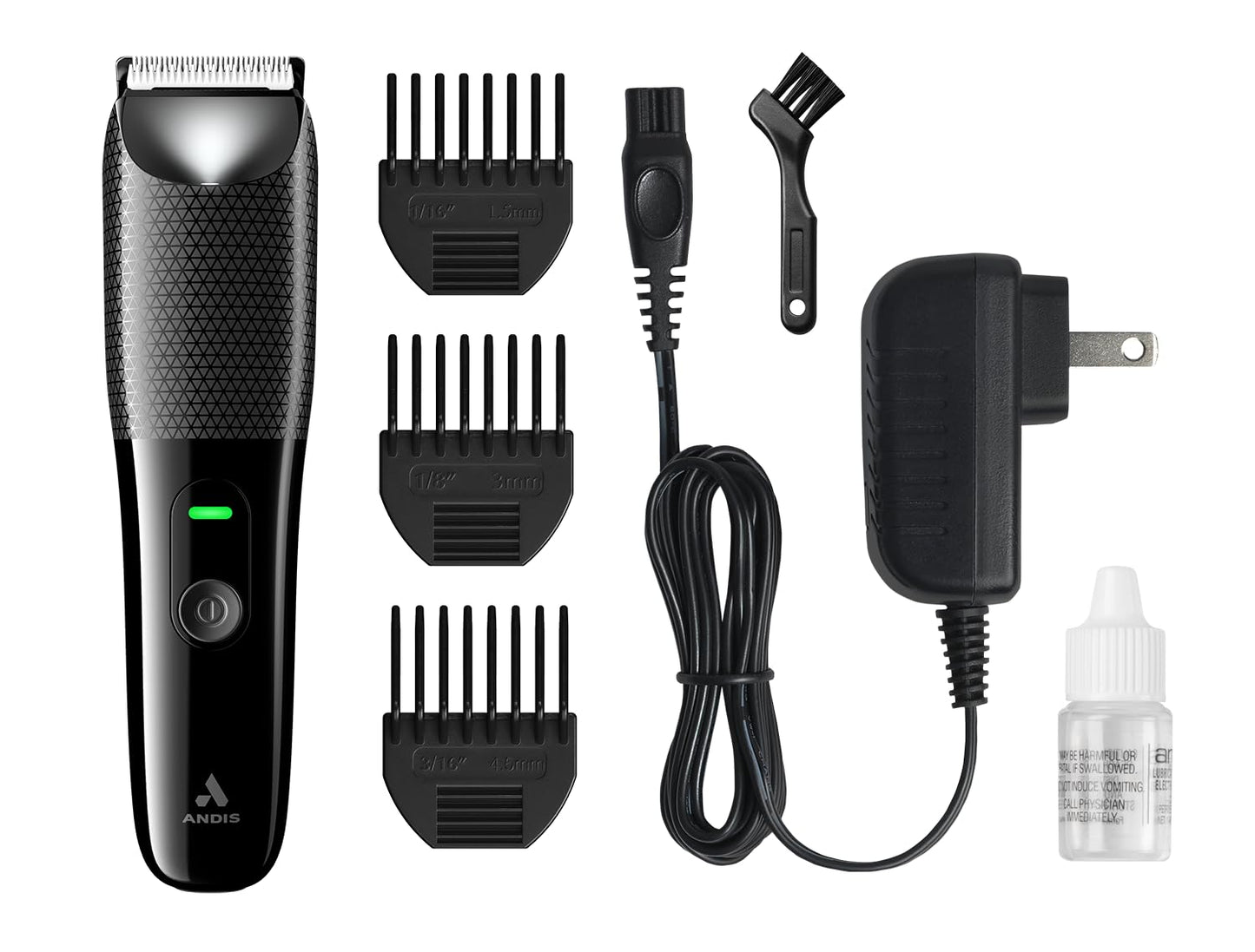 White Smoke Andis Explorer Groin and Body Hair Trimmer for Men, Bikini Lines for Women, Electric Razor, Wet/Dry Body Shaver, Pubic Trimmer, Manscape, Waterproof, Cordless, Black, 561088