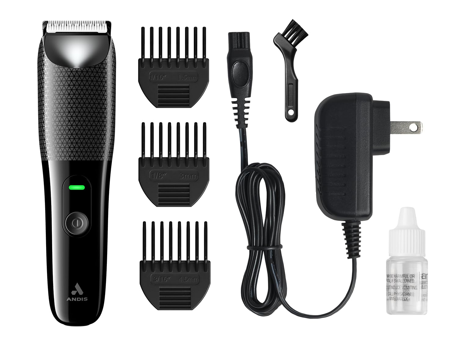 White Smoke Andis Explorer Groin and Body Hair Trimmer for Men, Bikini Lines for Women, Electric Razor, Wet/Dry Body Shaver, Pubic Trimmer, Manscape, Waterproof, Cordless, Black, 561088