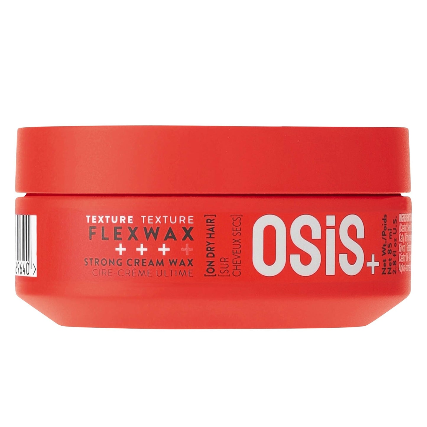 Firebrick OSiS+ Flexwax – Ultra Strong Cream Wax, 2.8 oz – Long-lasting Hold for Creative Hair Styling – Moldable Texturizing Hair Wax for Wild Styling and Shine – Washes Out Easily
