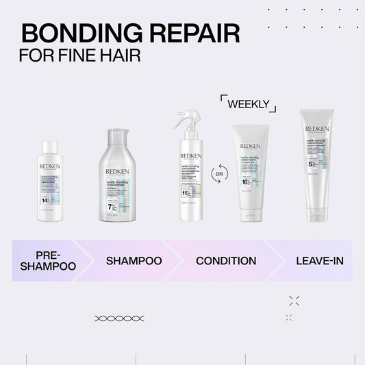 Lavender Redken Bonding Shampoo for Damaged Hair Repair | Acidic Bonding Concentrate | For All Hair Types