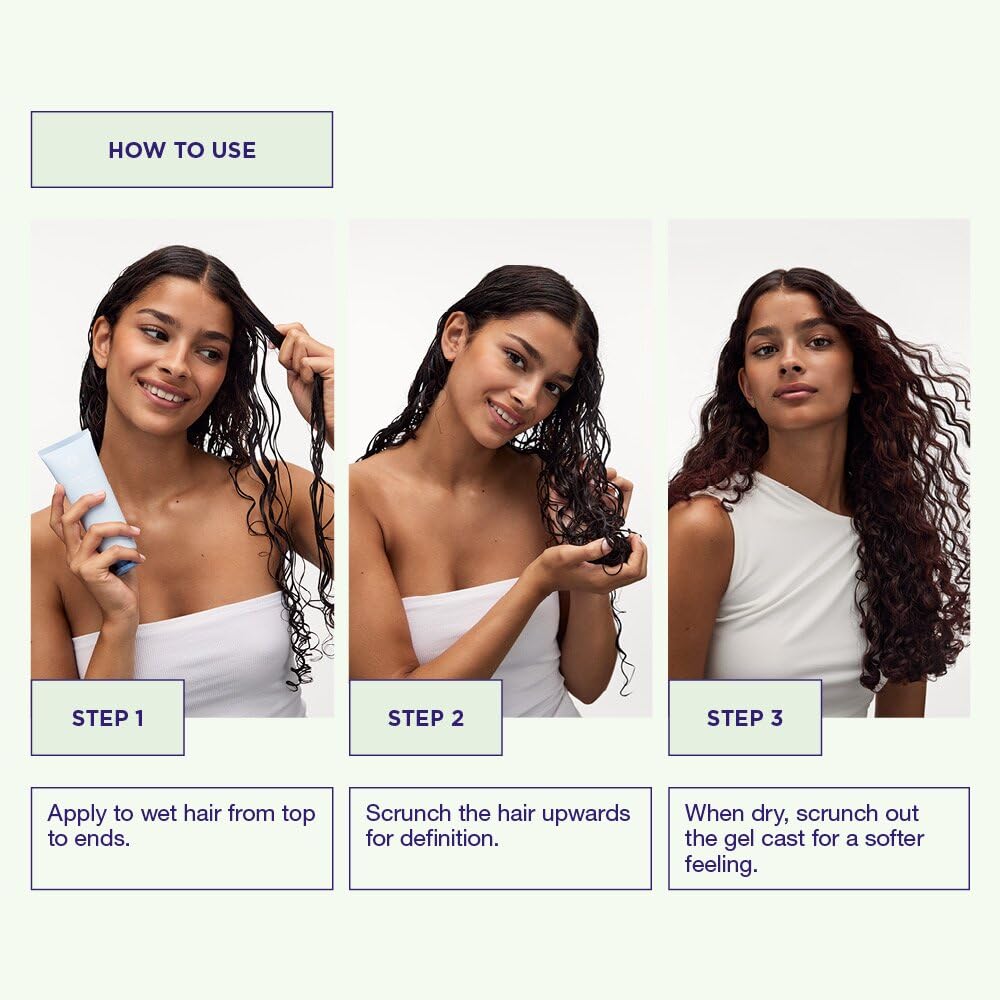 White Smoke Maria Nila Coils & Curls, Styling Gel, Weightless Curl Definer 4.2 Fl Oz, Light Hold, For Curly & Wavy Hair, Shea butter for Soft & Frizz Free Hair, 100% Vegan