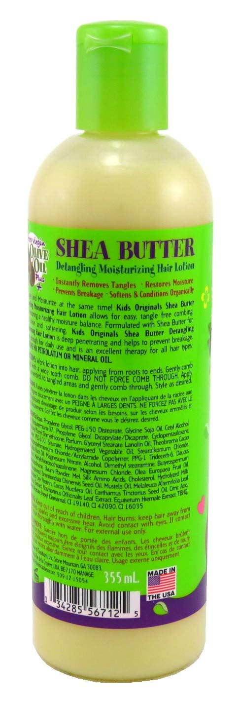 White Smoke Africas Best Kids Orig Lotion Shea Butter Detangling 12 Ounce (Pack of 3)