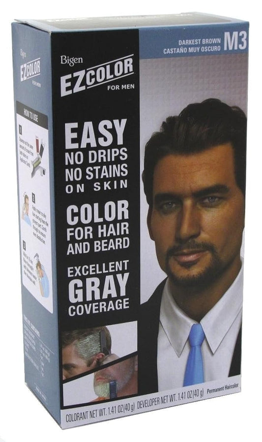 White Smoke Bigen Ez Color For Men, Real Darkest Brown 1 ea (Pack of 3)
