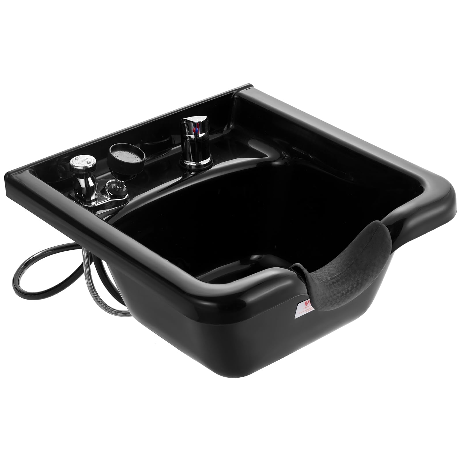 White Smoke VEVOR Shampoo Basin, Black Hairdresser Sink Shampoo Bowl Sink, ABS Plastic Salon and Spa Hair Washing Sink, Hair Backwash Basin Beauty Salon Equipment for Hair Stylists