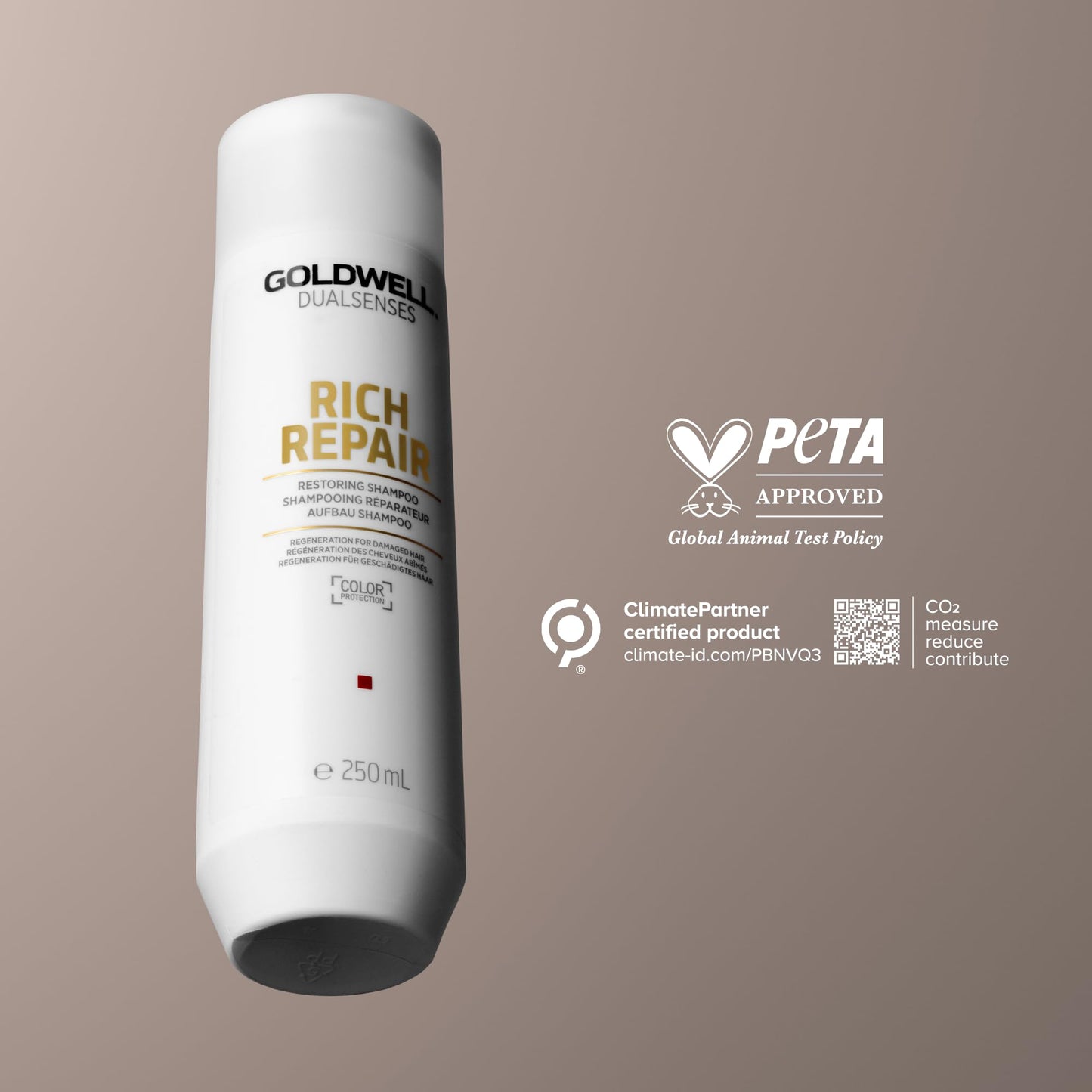 Slate Gray Goldwell Dualsenses Rich Repair Restoring Shampoo 1L