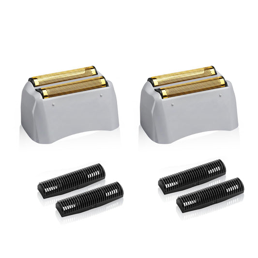 White Smoke 2 Pack Pro Shaver Replacement Foil and Cutters Compatible with andis 17150(TS-1)/17155/17200 Shaver ProFoil Lithium Replacement Golden
