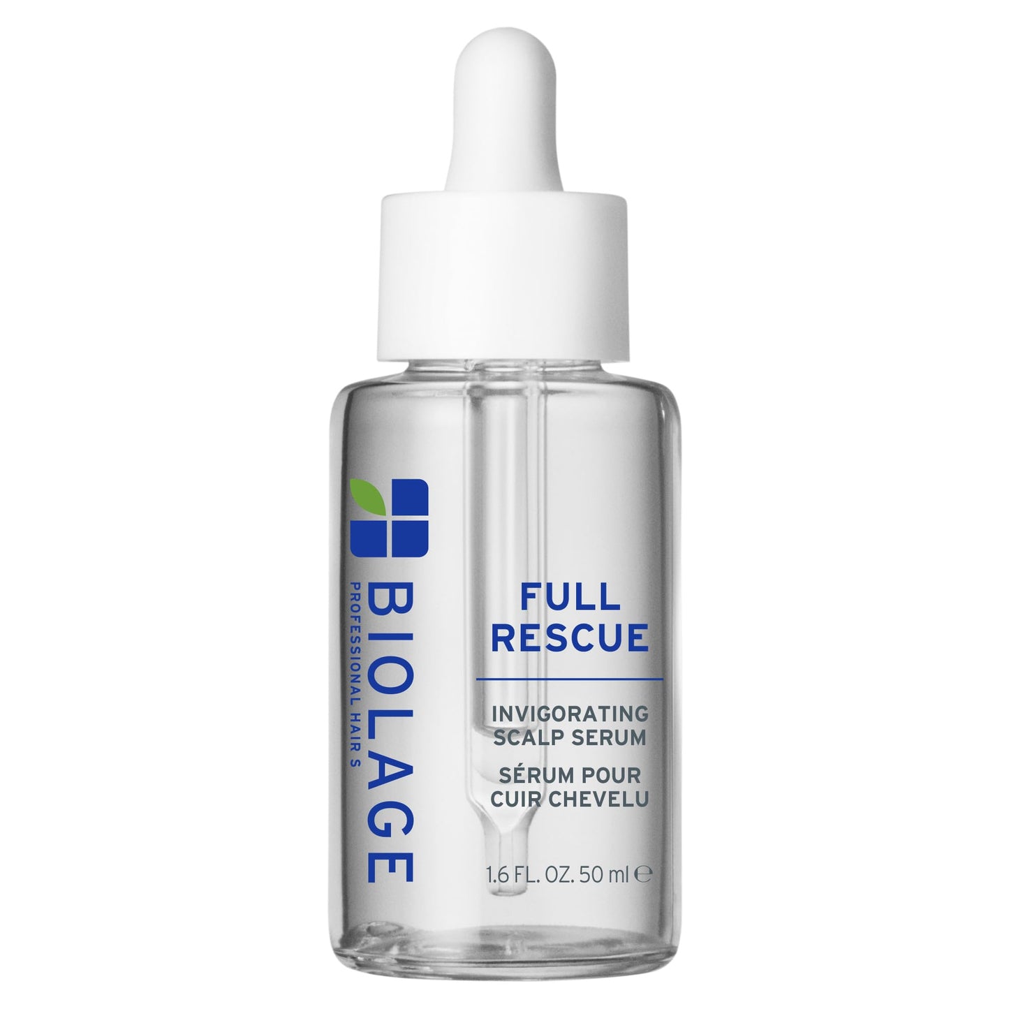 White Smoke Biolage Full Rescue Invigorating Serum - for Stronger Hair, Longer Lengths in 4 weeks*, Balances Scalp & Fortifies Strands at the Root, Rosemary Oil & Niacinamide, Vegan & Paraben-Free, 1.6 Fl Oz
