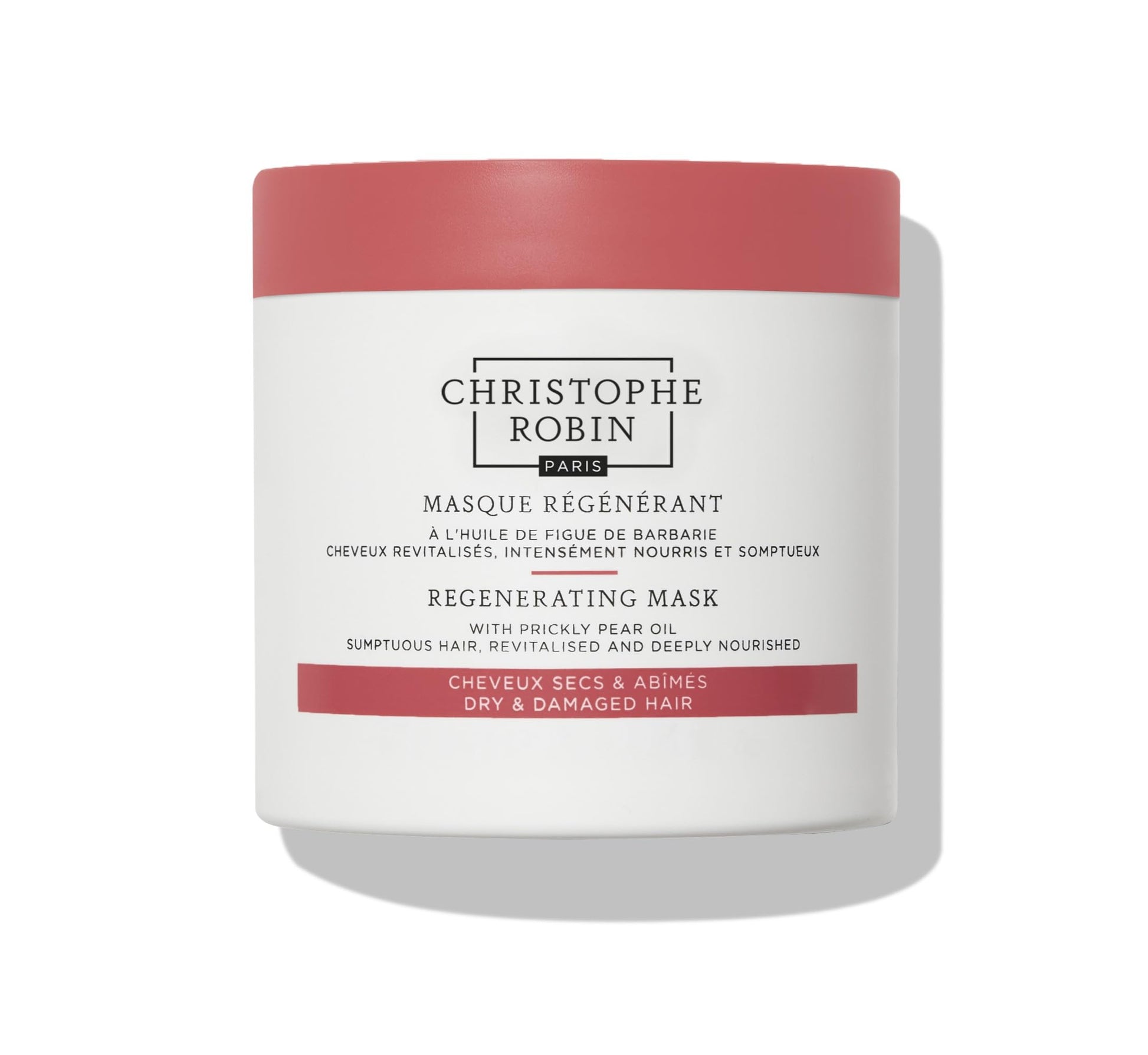 Lavender Christophe Robin Regenerating Mask with Prickly Pear Seed Oil for Dry, Damaged and Chemically Treated Hair 8.4 fl. oz