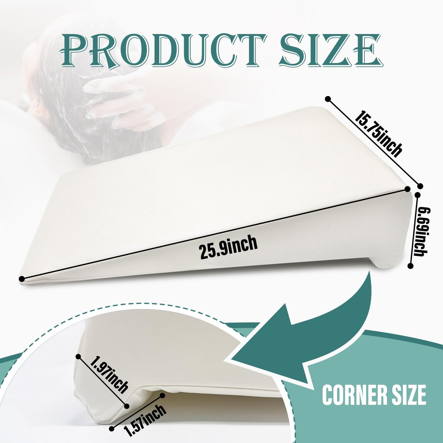 White Smoke Wibeelee Hair Washing Station for Kids Waterproof Shampoo Foam Mat with Ergonomic Design Non Slip Bath Pillow Sink Soft Neck Support for Easy Hair Wash