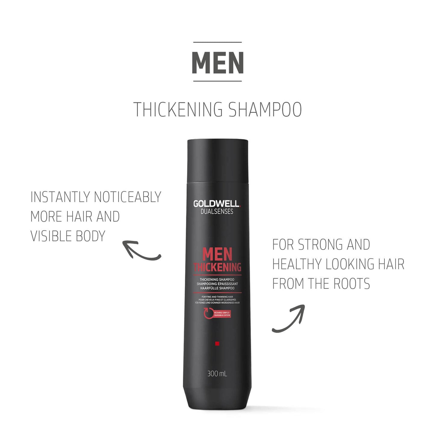 White Smoke Goldwell Dualsenses Men Thickening Shampoo 300mL , 10.14 Fl Oz (Pack of 1)