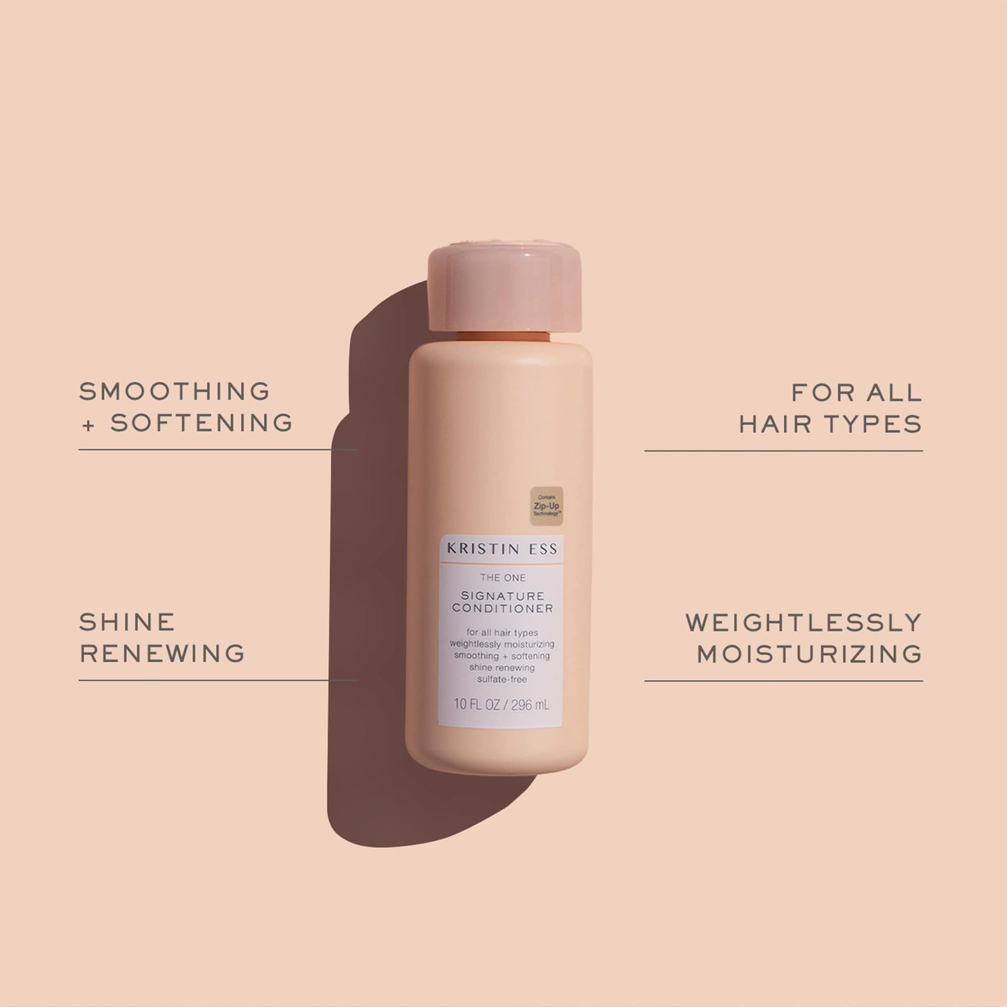 Peach Puff Kristin Ess Hair Signature Salon Sulfate Free Shampoo and Conditioner Set for Moisture, Frizz + Shine - Color Safe, Vegan, Paraben Free - Clarifying, Hydrating Damage Repair for Women - Pear Fragrance