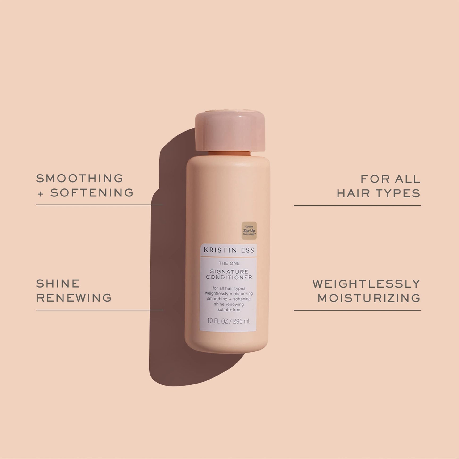 Peach Puff Kristin Ess Hair Signature Salon Sulfate Free Shampoo and Conditioner Set for Moisture, Frizz + Shine - Color Safe, Vegan, Paraben Free - Clarifying, Hydrating Damage Repair for Women - Pear Fragrance