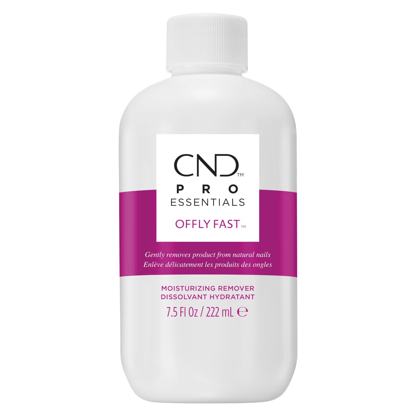 Lavender CND OFFLY FAST Moisturizing Nail Polish Remover, 7.5 fl oz