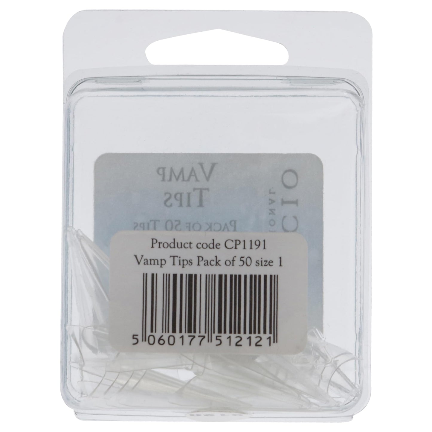 Light Gray Vamp Tips - 1 by Cuccio Pro for Women - 50 Pc Acrylic Nails