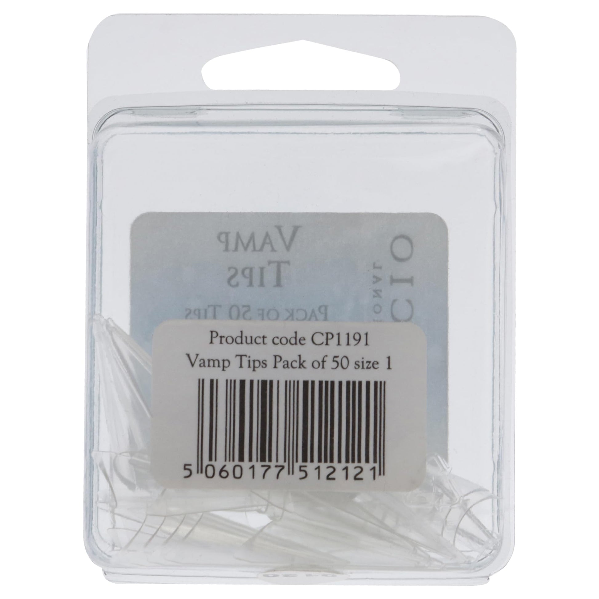 Light Gray Vamp Tips - 1 by Cuccio Pro for Women - 50 Pc Acrylic Nails