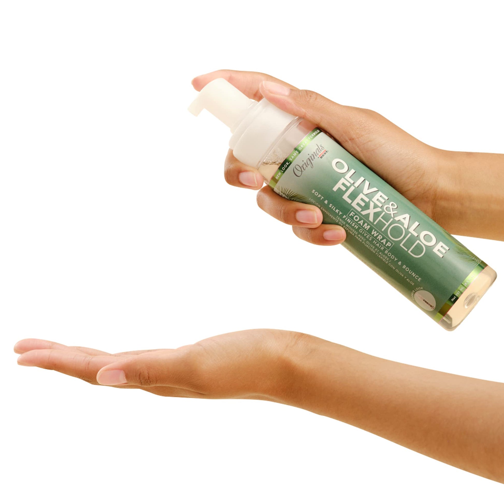 White Smoke Originals by Africa's Best Olive Oil Foam Wrap Lotion, 6.5oz Bottle, Natural Conditioning, Alcohol Free Flexible Hold, Moisturizes and Helps Strengthen Hair