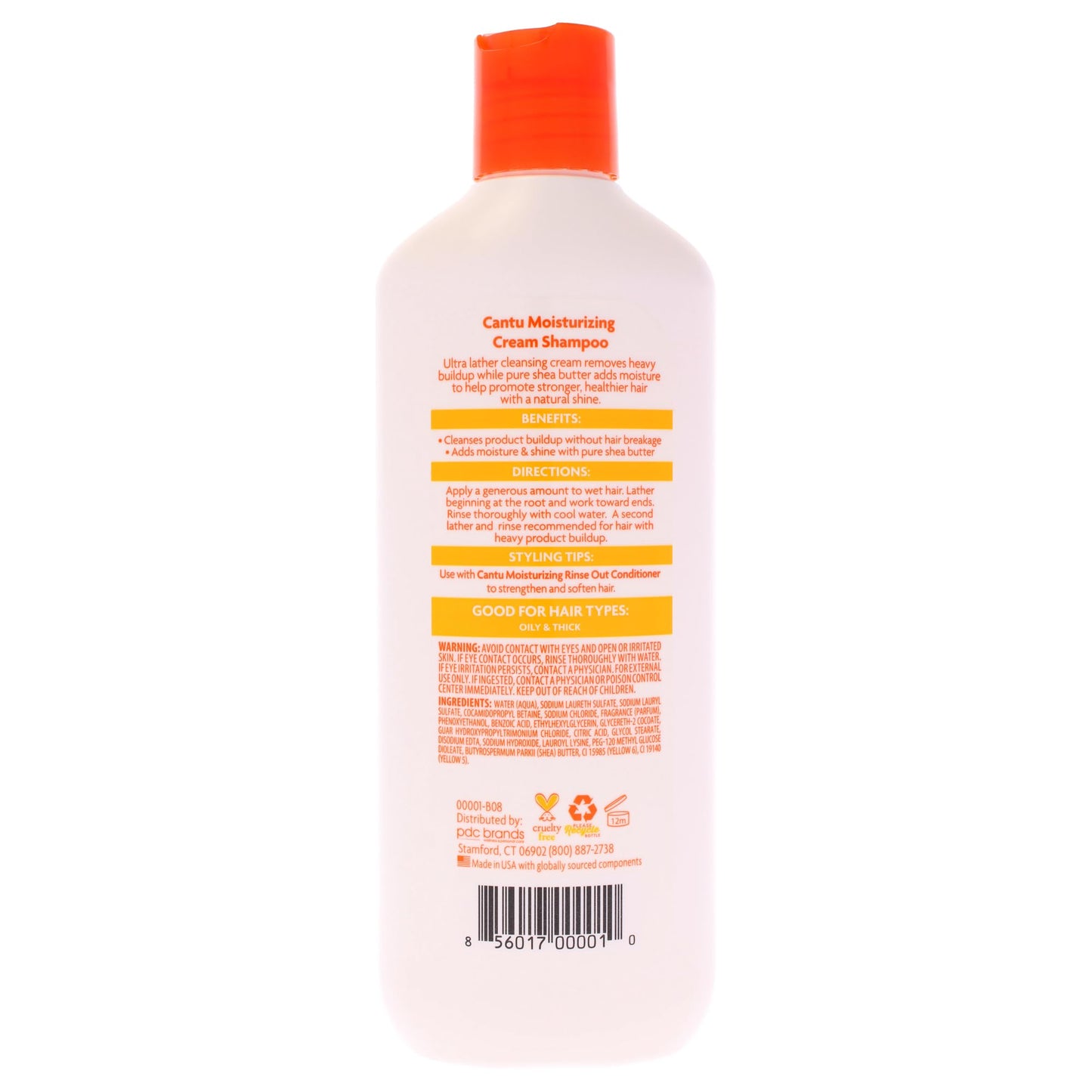 Misty Rose Cantu Shea Butter Shampoo Moisturizing Cream 13.5 Ounce (Pack of 6)