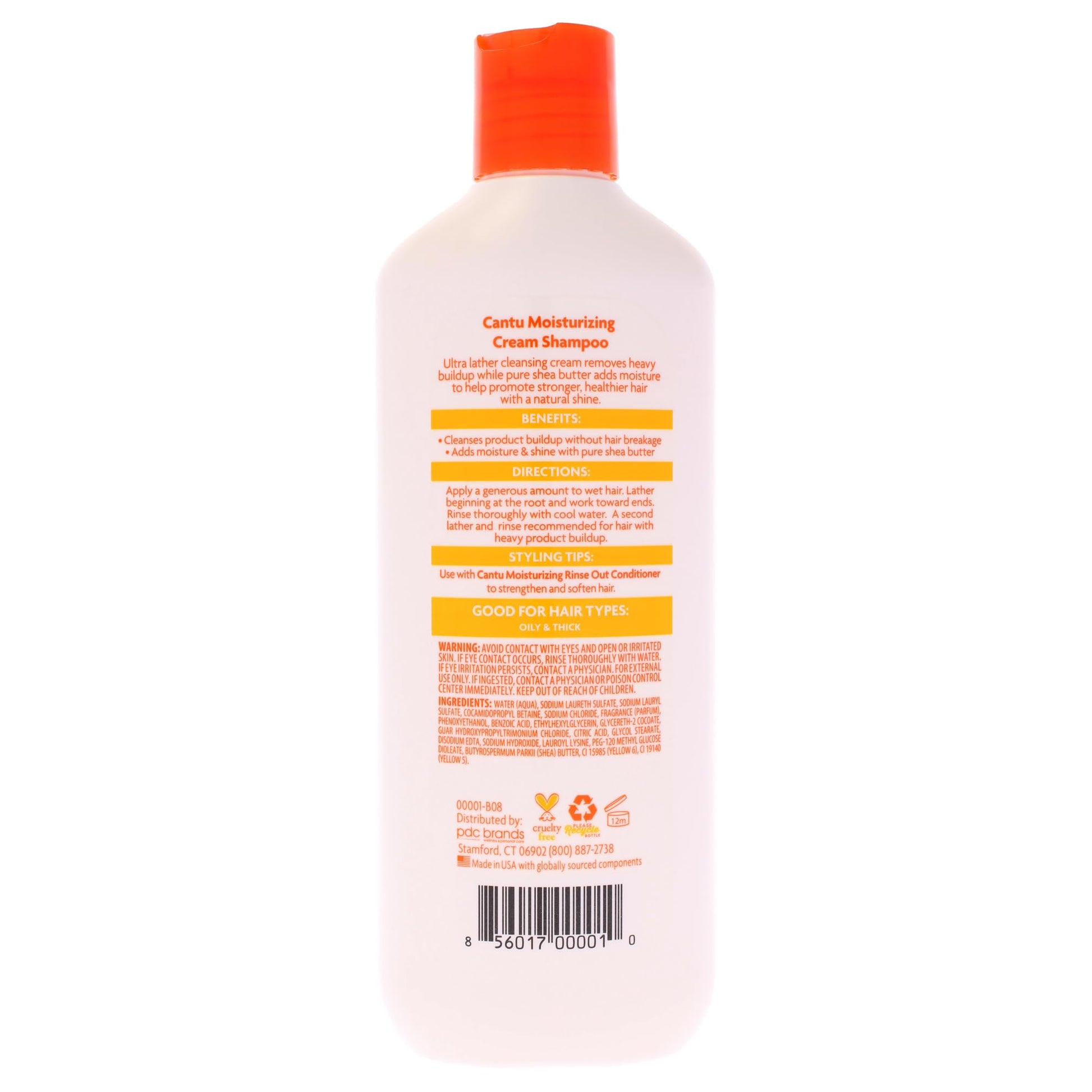 Misty Rose Cantu Shea Butter Shampoo Moisturizing Cream 13.5 Ounce (Pack of 6)
