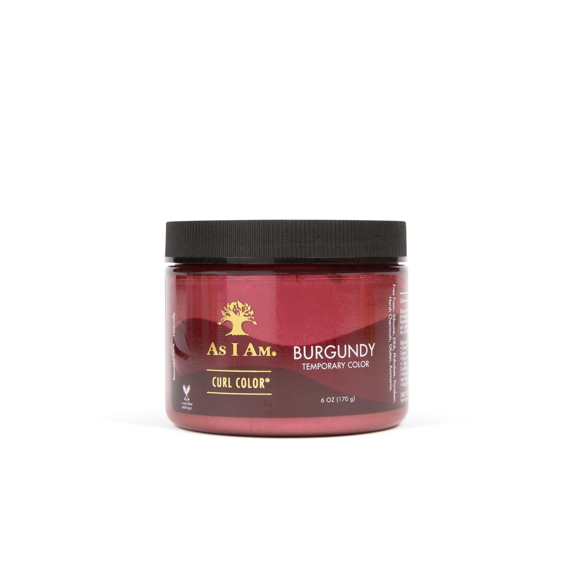Dark Slate Gray As I Am Curl Color - Burgundy - 6 ounce - Color & Curling Gel - Temporary Color - Medium Hold - Vegan & Cruelty Free