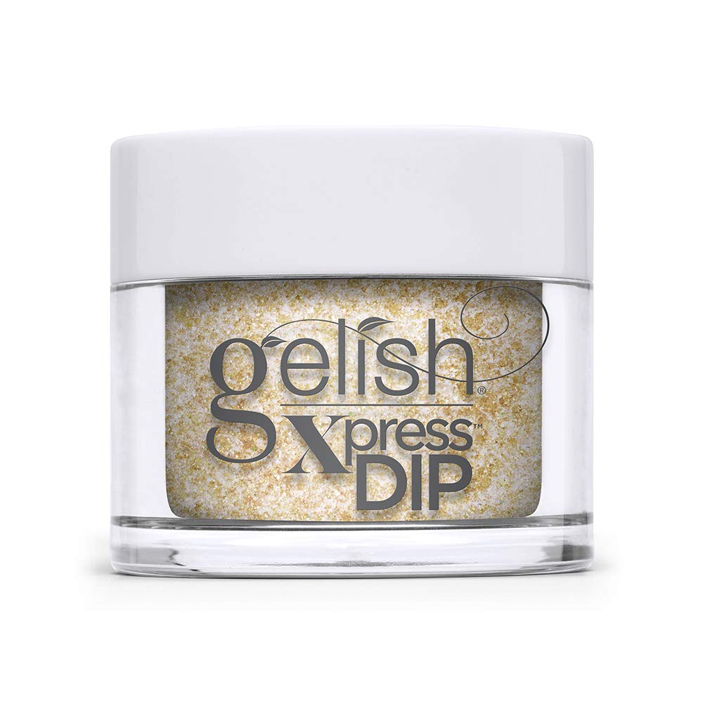 Lavender Gelish Xpress Dip Powder, All That Glitters Is Gold Long-Lasting Nails. Featuring ColorFusion Technology, Odor-Free, Vitamin-Infused Formula, and Up to 21 Days of Chip-Free Wear, 1.5 ounce