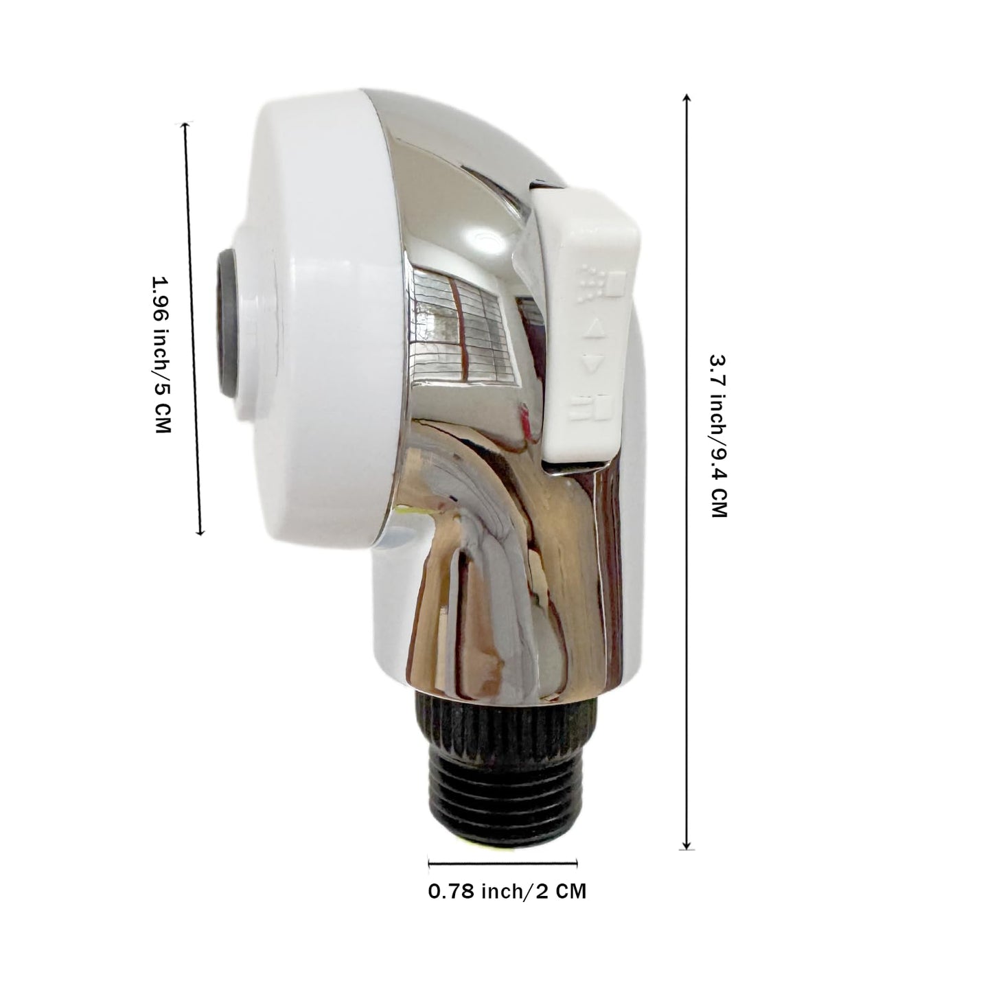 White Smoke Aeesgsek Pedicure Spa Chair Spray Head, Salon Shampoo Sink Sprayer - High Pressure Water Saving, Easy Switch Between Water & Bubble Jet, 1/2” Standard Connector, Chrome Plated