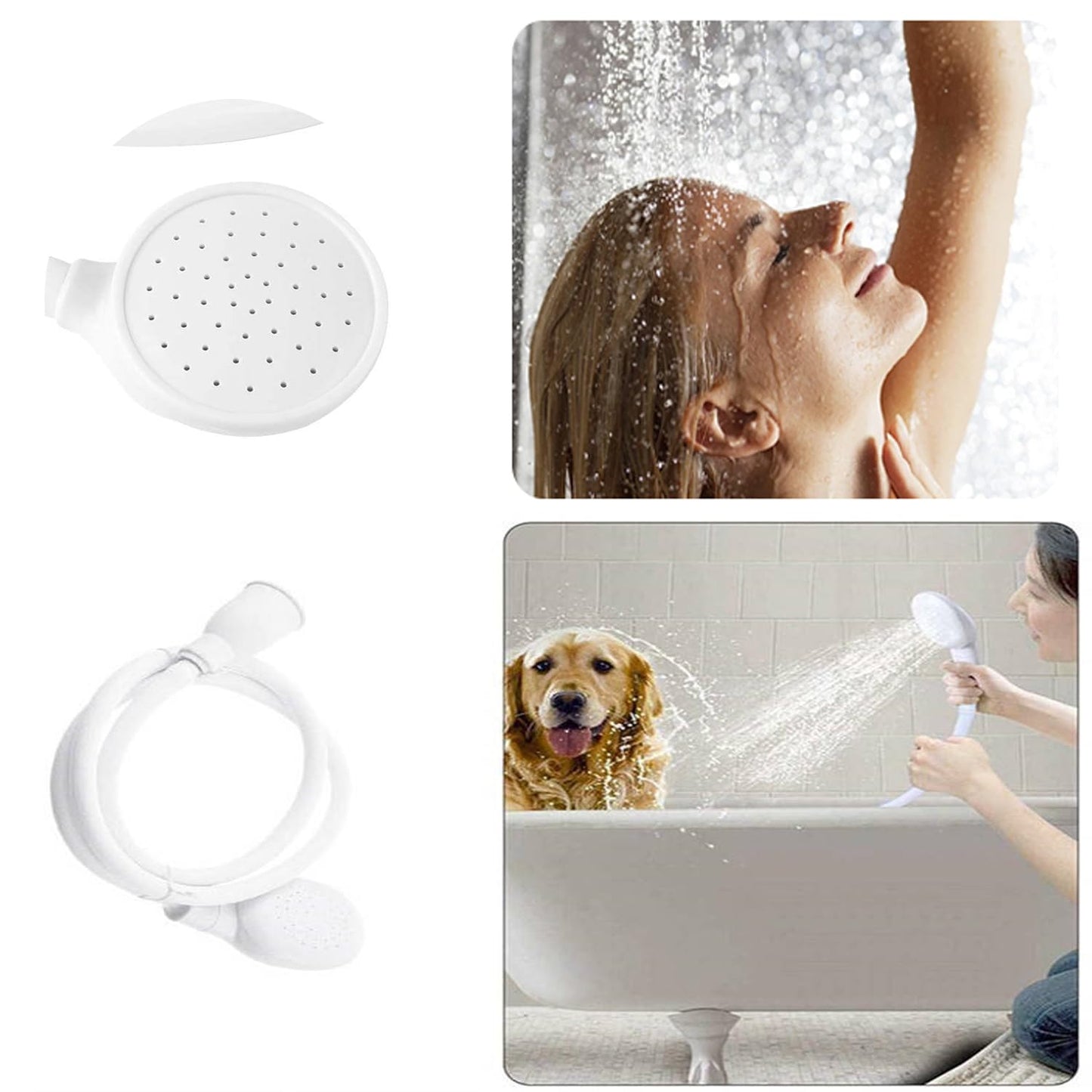 White Smoke Sink Spray Rubber Hose, Sink Hose Attachment for Faucet Portable Sink Hose Faucet Sprayer, Shampoo Sprayer Hose for Dog, Pets, Bathing Baby, Washing Hair, Rinsing Vegetables.