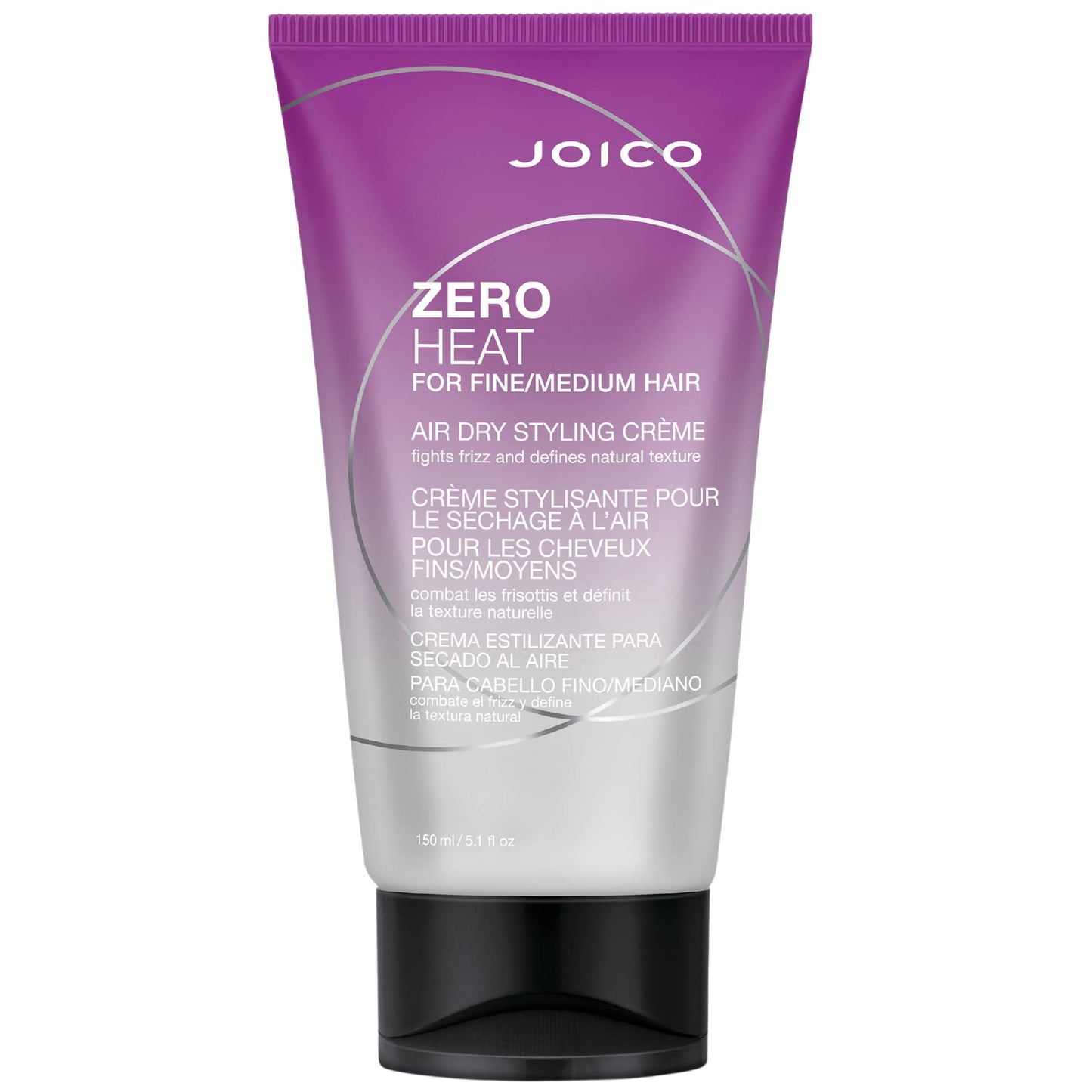 White Smoke Joico Zero Heat Air Dry Styling Crème | For Fine to Medium Hair | 24 Hour Humidity Control | Tames Frizz & Enhances Texture | Boost Shine | Reduce Drying Time | 5.1 Fl Oz