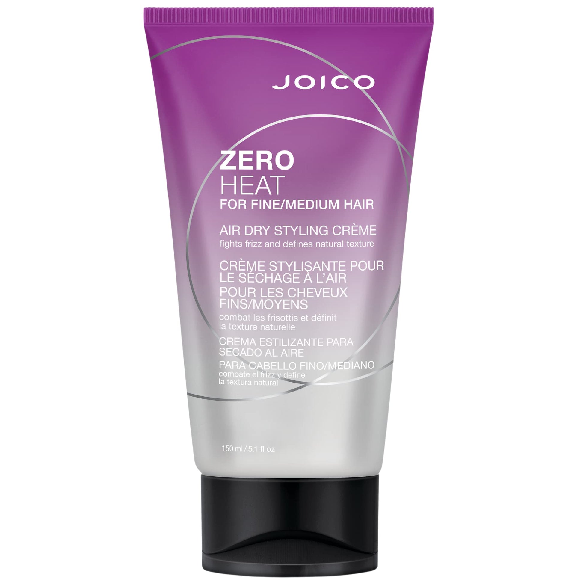 White Smoke Joico Zero Heat Air Dry Styling Crème | For Fine to Medium Hair | 24 Hour Humidity Control | Tames Frizz & Enhances Texture | Boost Shine | Reduce Drying Time | 5.1 Fl Oz