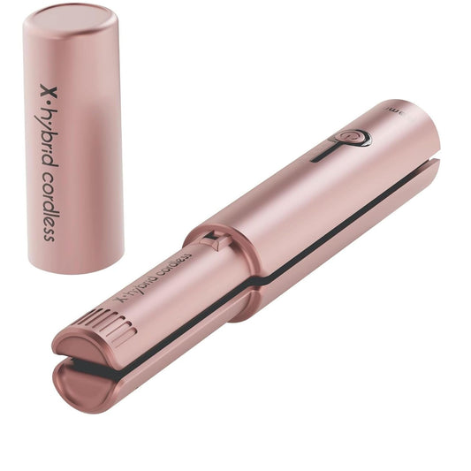 White Smoke GAMMA+ X-Hybrid Cordless Flat Iron with Aluminum Plates, Travel Size for Quick Touch-Ups